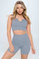 Sublime Seamless Ribbed Tank Top & Short Set yoga set OTOS Active Grey S 