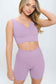 Sublime Seamless Ribbed Tank Top & Short Set yoga set OTOS Active Pastel Purple S 