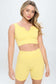 Sublime Seamless Ribbed Tank Top & Short Set yoga set OTOS Active Yellow S 