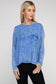 Washed Ribbed Dolman Sleeve Top ribbed washed shirt ZENANA OCEAN BLUE S/M 