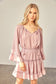 Woven Peasant Dress peasant dress Mustard Seed Dusty Rose S 